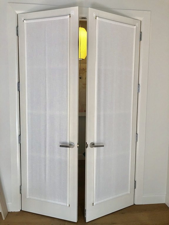 Flat Panel Shades for Glass Door