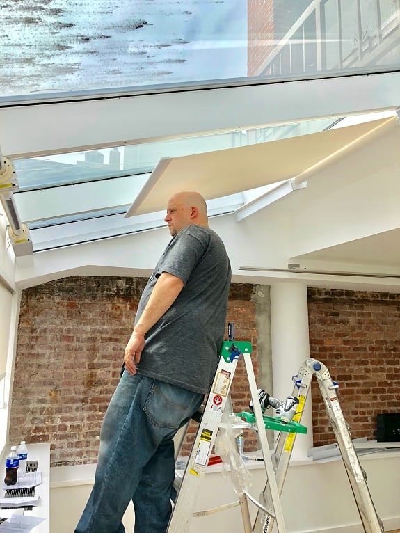 Window treatments skylight installation