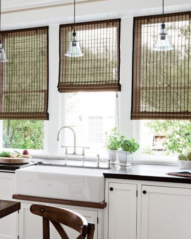 Woven Shades for kitchen