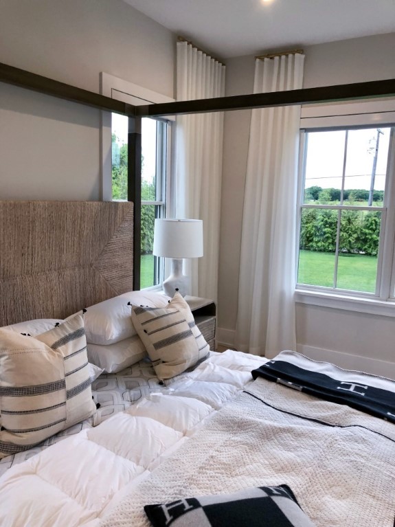 Motorized shades for master bedroom